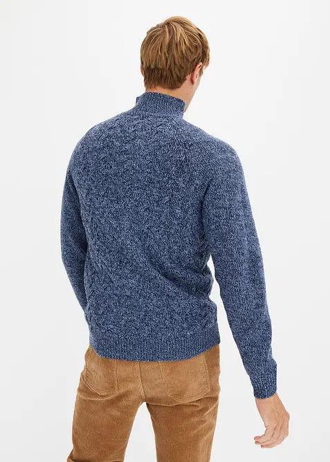 Half zip genser med ull, bonprix