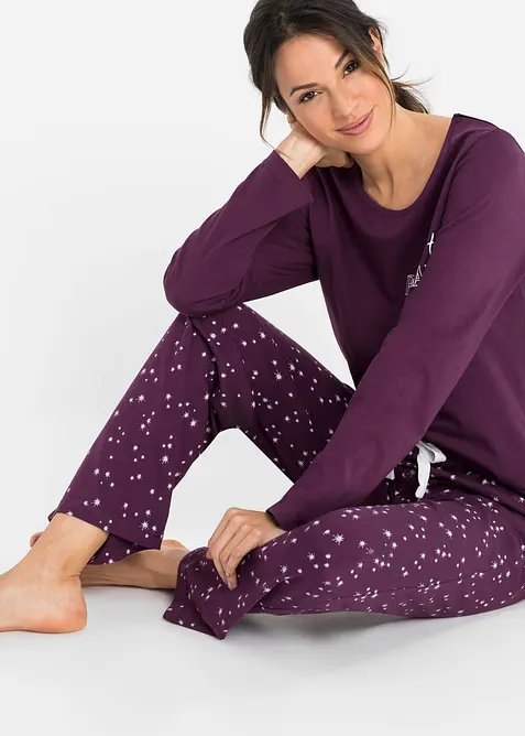 Pyjamas i 100% bomull, bonprix