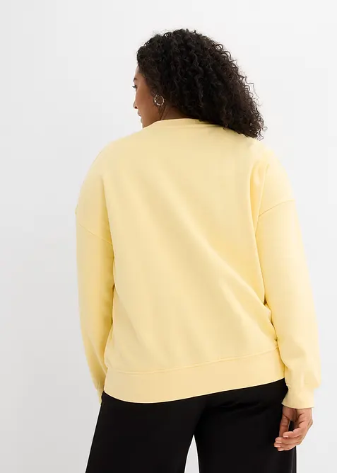 Oversized sweatshirt i 100% bomull, bonprix