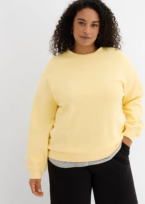 Oversized sweatshirt i 100% bomull, bonprix