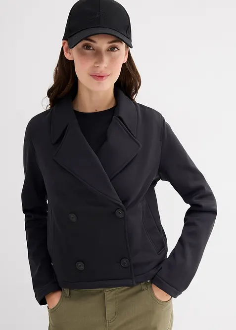 Jakke med hette i kontrastfarge, bonprix