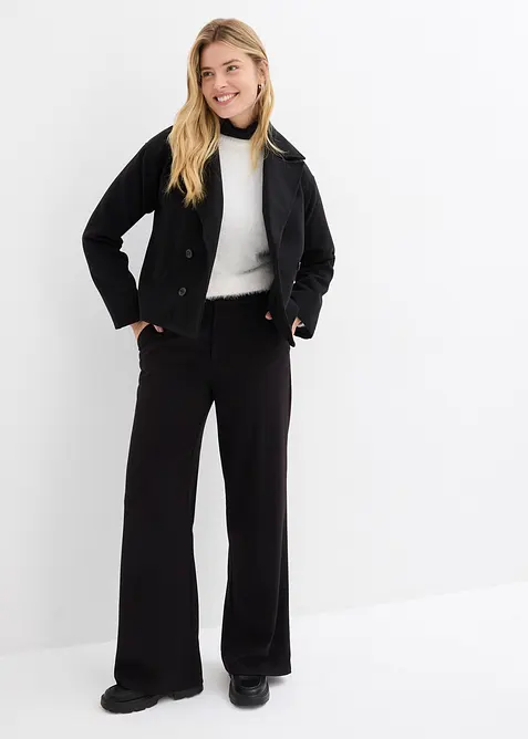 Vid bukse med legg i viskosemiks, bonprix