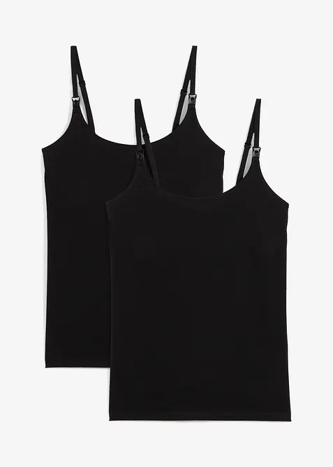 Ammetopper i &oslash;kologisk bomull (2-pack), bonprix