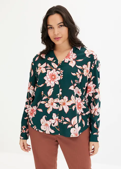Bluse i lett viskose med print, bonprix