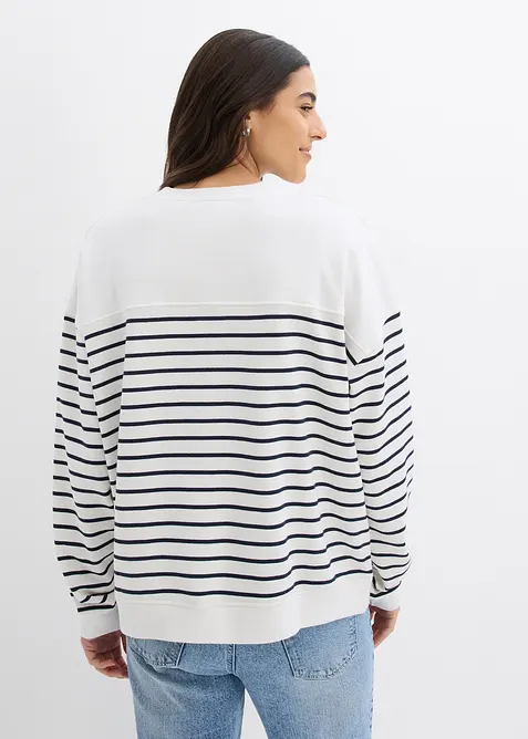 Oversized sweatshirt av bomullsmiks, bonprix