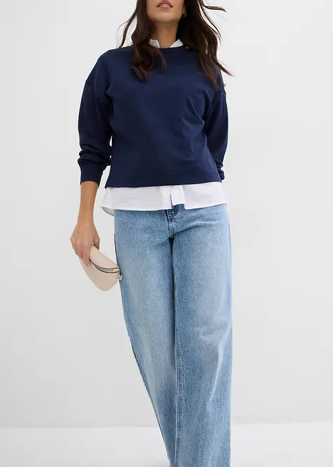 Wide Leg-jeans, High Waist, full Length, bonprix