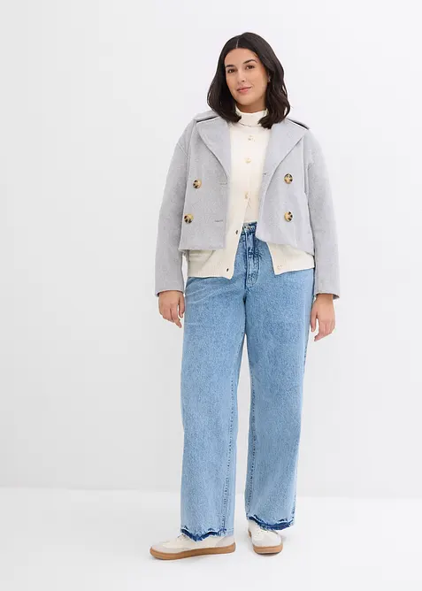 Kort jakke i ull-look, bonprix