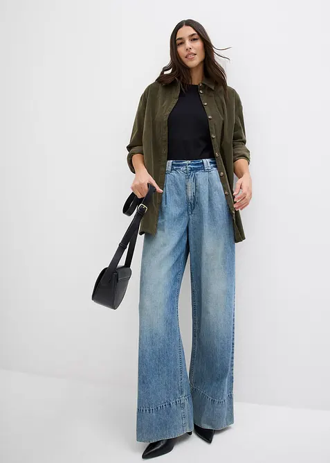 Wide Leg-jeans High Waist, bonprix