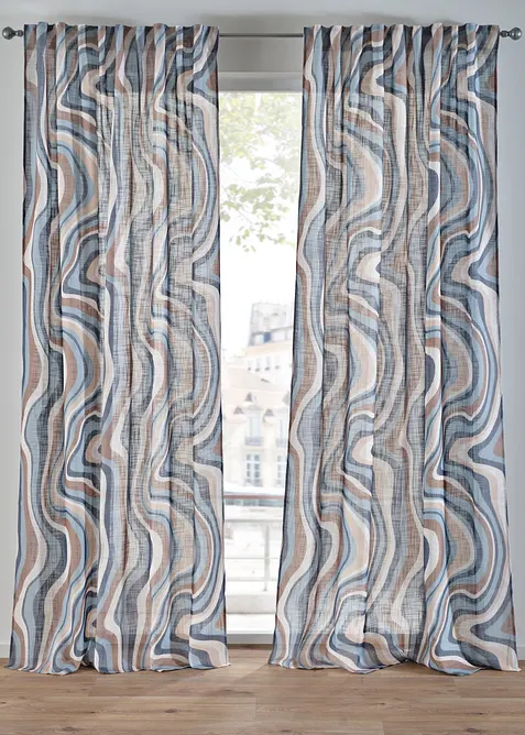 Gardin med resirkulert polyester (1-pack), bonprix