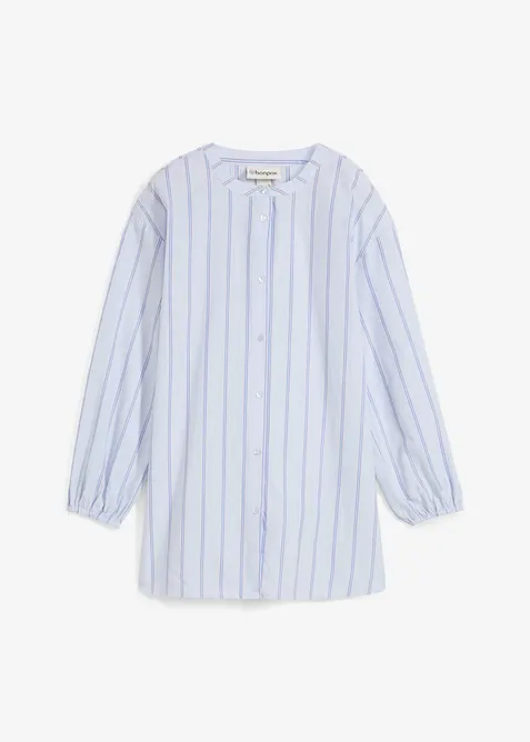 Lang bluse i bomullspoplin, bonprix