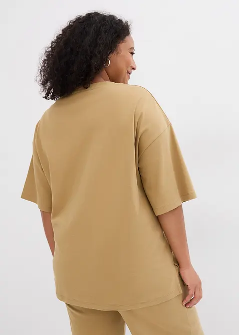 Lang topp i interlock-materiale, bonprix