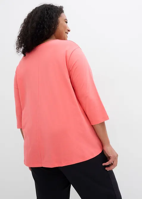 Topp i boxy-modell og &oslash;kologisk bomull, bonprix