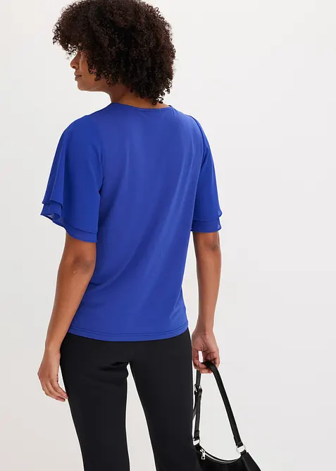 Topp med chiffonermer, bonprix