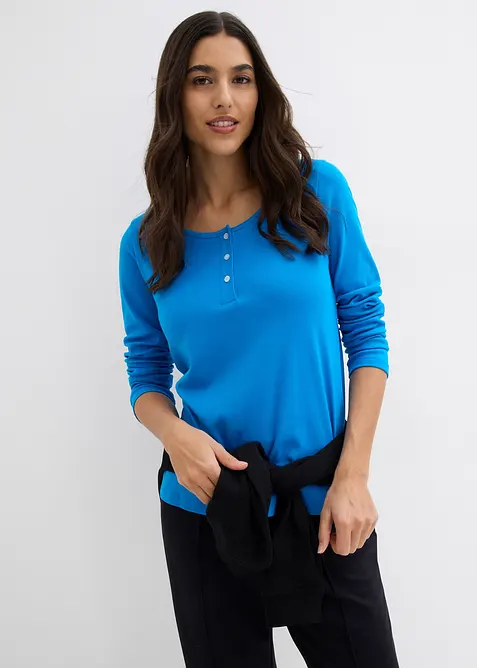 Topp i ren økologisk bomull med rund hals, bonprix