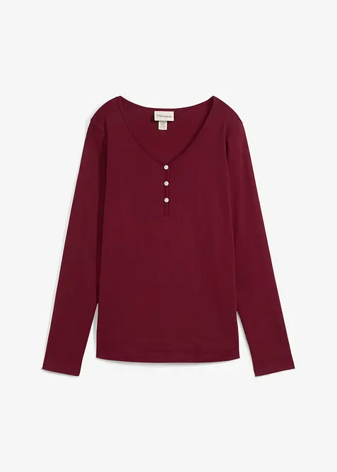 Langermet topp i økologisk bomull, bonprix