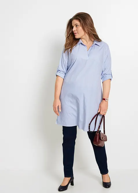 Skjortekjole i ren bomull, bonprix