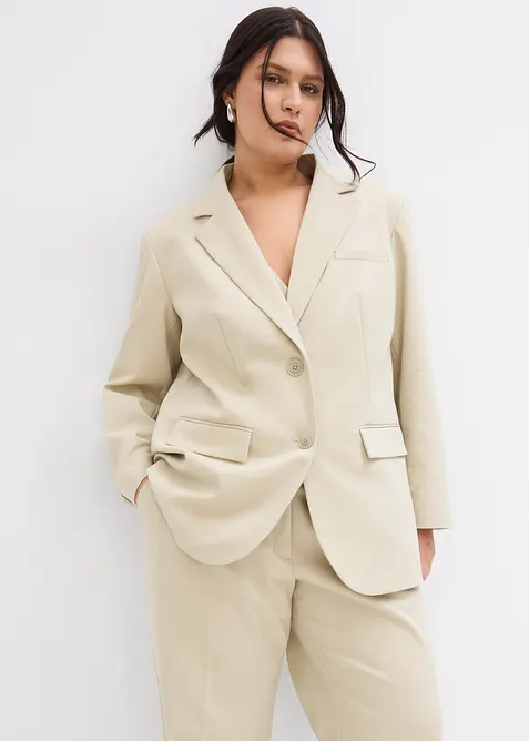 Oversized blazer med sm&aring; skulderputer, bonprix