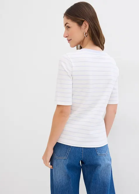 T-skjorte i formstabil, 100% økologisk bomull, bonprix