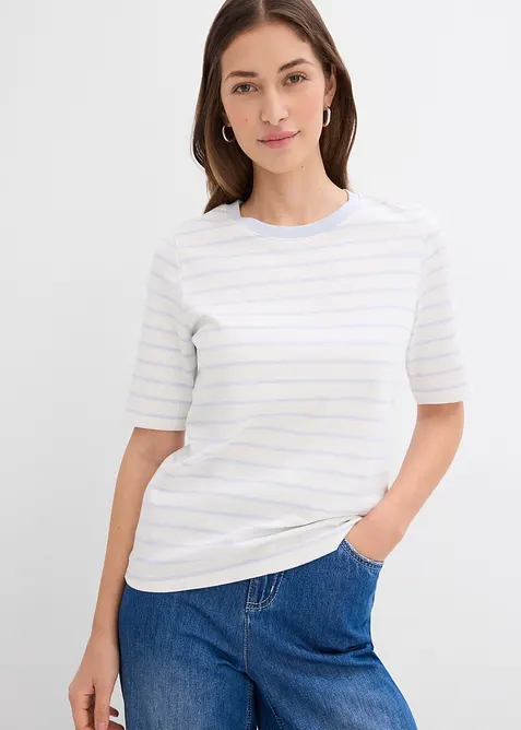 T-skjorte i formstabil, 100% økologisk bomull, bonprix