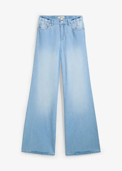 Wide-Leg-jeans, High Waist, Full Length, komfortlinning, bonprix