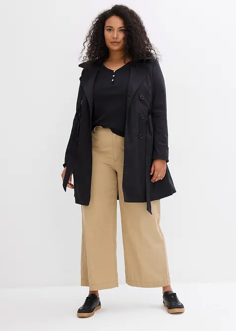 Langermet topp i &oslash;kologisk bomull, bonprix