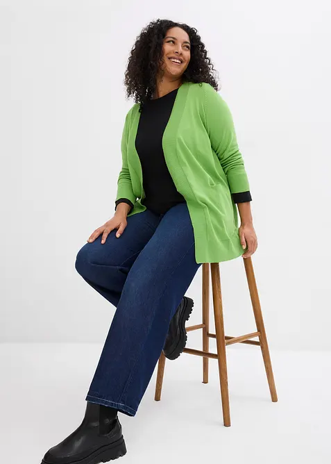 Topp i ribbemateriale med &oslash;kologisk bomull (2-pack), bonprix