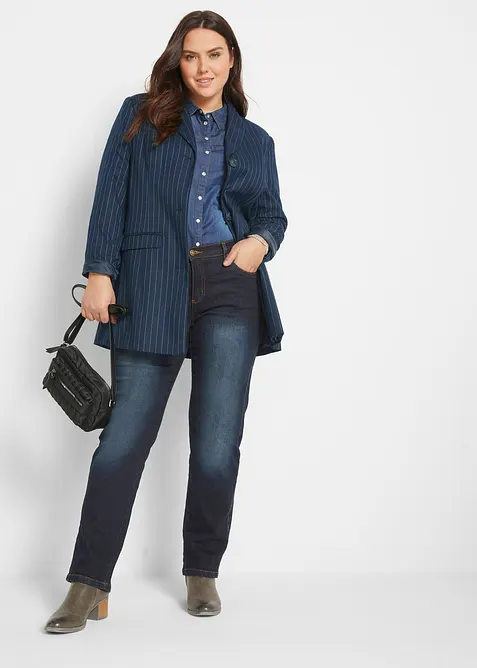 Slim Fit-jeans, Straight, Mid Waist, Stretch, bonprix