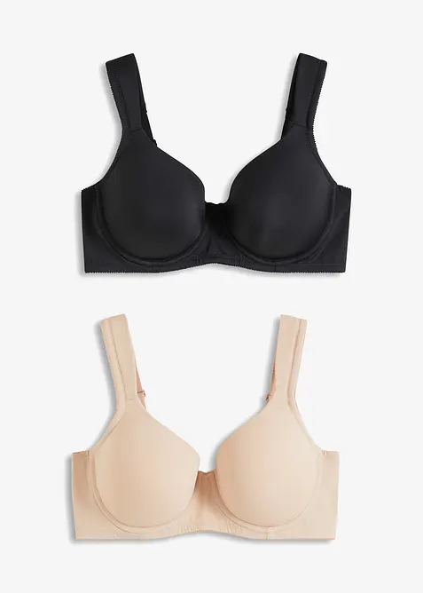 Padded-BH med b&oslash;yle (2-pack), bonprix