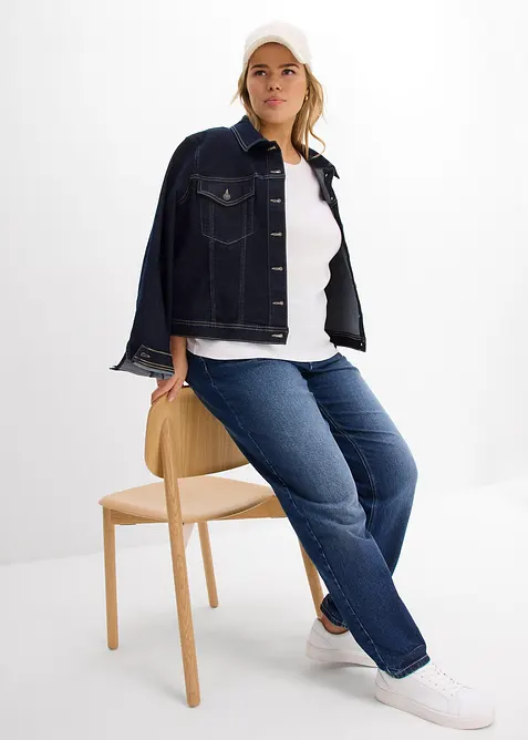 Ribbestrikket topp med &oslash;kologisk bomull (2-pack), bonprix