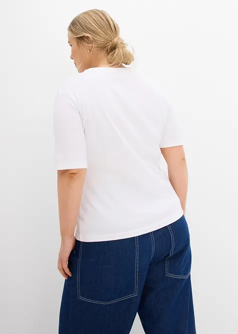 Topp i ribbemateriale (2-pack), bonprix