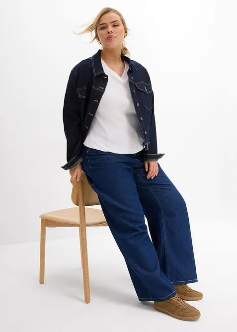 Topp i ribbemateriale (2-pack), bonprix