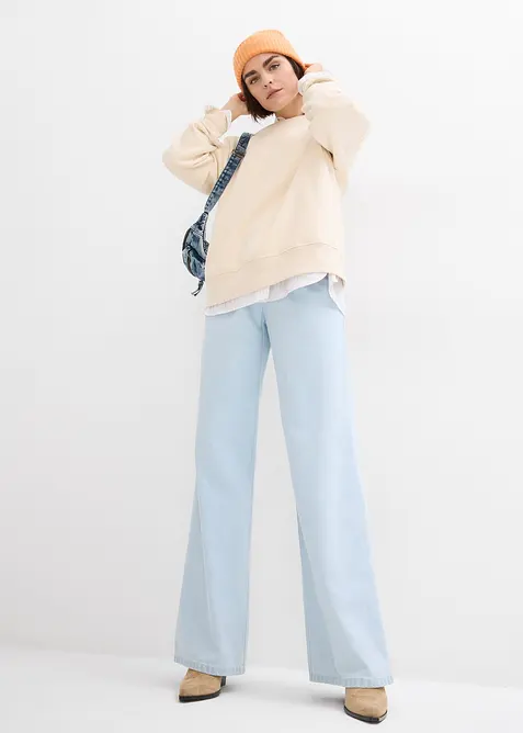 Wide Leg-jeans, Mid Waist, Super Soft, bonprix