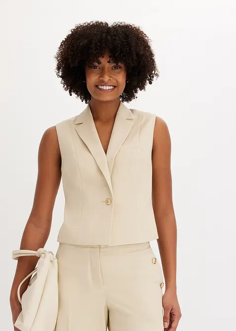 Blazervest med dekorativ knapp, bonprix