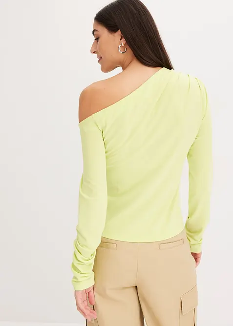 Off-shoulder topp med rynking, bonprix