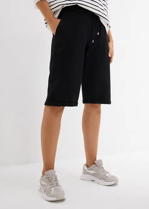 Bermudashorts i trikotmateriale med oppbrett, bonprix