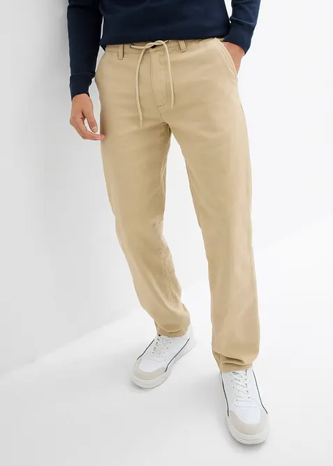 Relaxed Fit-chinos i 100% bomull, Straight, bonprix