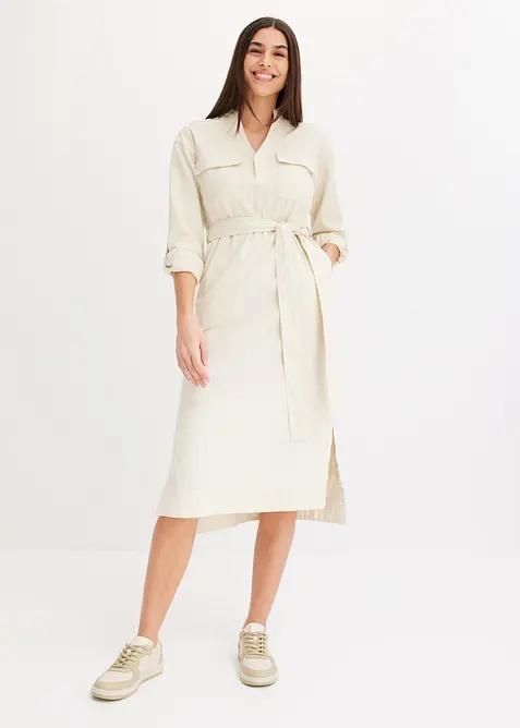 Skjortekjole i midi-lengde, bonprix