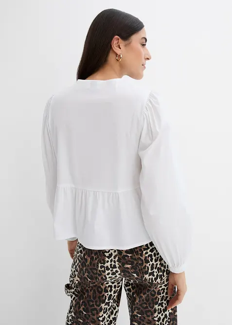 Bluse med sl&oslash;yfedetaljer, bonprix