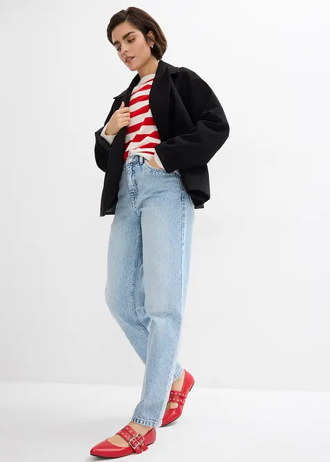 Mom-jeans High Waist, Low Stretch cropped, bonprix