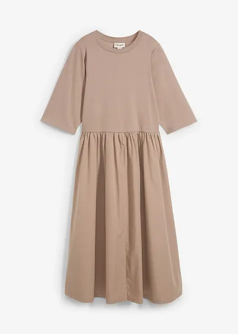 Midikjole i ren bomull, bonprix