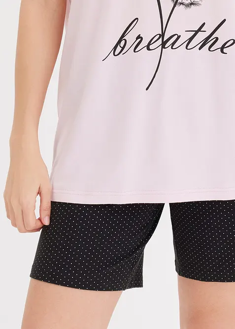 Kort pyjamas med sykkelshorts, bonprix