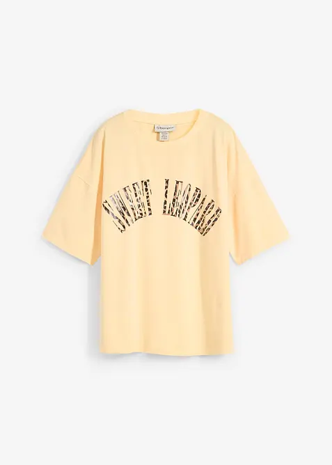 Oversized topp i myk bomullsmiks, bonprix