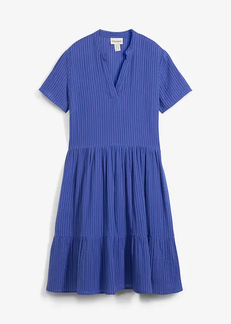 Musselin-kjole med stripemønster, bonprix