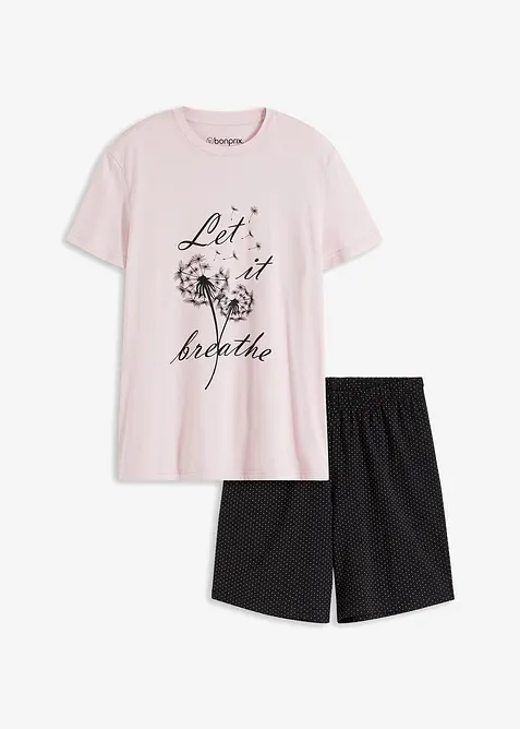 Kort pyjamas med sykkelshorts, bonprix