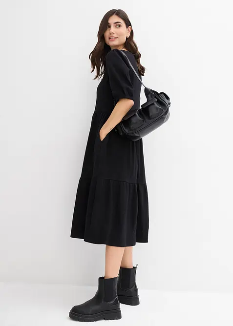 Trikotkjole i ren bomull, bonprix