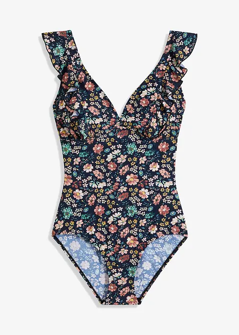 Shape-badedrakt med volanger, lett formende, bonprix