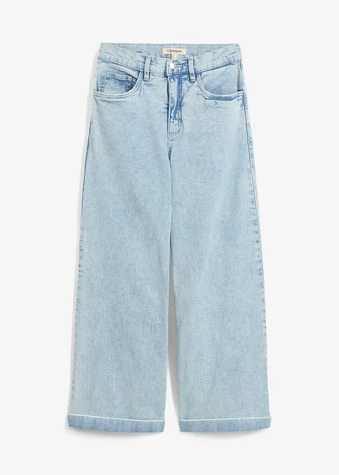 Wide Leg-jeans High Waist, cropped, bonprix