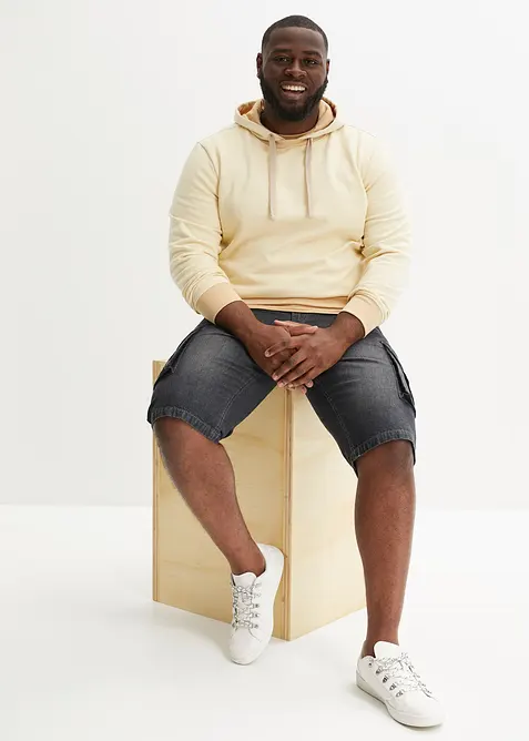 Cargo-bermudashorts i denim, Relaxed Fit, bonprix