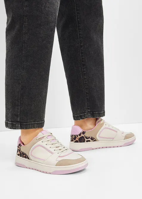 Sneakers med dyrem&oslash;nster, bonprix