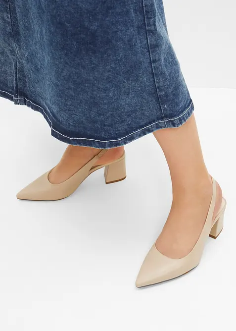 Slingbacks med blokkhæl, bonprix